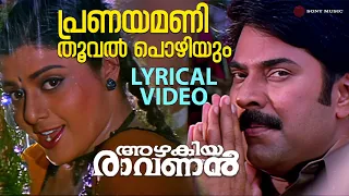 pranayamani thooval pozhiyum lyrical video azhakiyaravanan mammootty bhanupriya vidyasagar