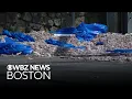 40 000 pounds of squid spills onto Rhode Island road