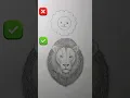 An easy method to draw lions lion drawing easy