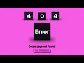 Animation 404 Not Found - HTTP 404