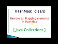 Remove all elements from hashmap using clear Method in java