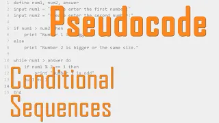 Using Sequences of Conditional Statements in Pseudocode