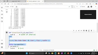 Writing a function for Bisection method-python