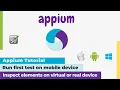 Appium Tutorial Run first test on android virtual device Inspect elements Chrome inspect