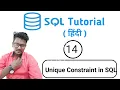 Unique Constraint in SQL SQL Tutorial