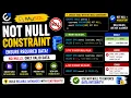 NOT NULL Constraint in MySQL