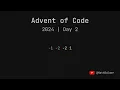 Advent of Code - Day 2