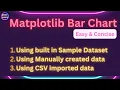 Python Beginners How To Plot A Bar Chart With matplotlib by using Sample data manual data CSV