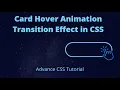 Card hover effect animation using html css Beautiful css transition