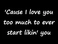 Wayne Wade - I love you too much (Lyrics)