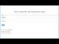 How to Make PHP Login Logout Script using Cookies