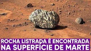 NASA descobre objeto listrado em Marte