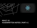 React JS Interview questions handwritten notes part 4