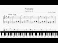 Chopin - Nocturne Op 9 No 2 in E Flat Major Easy Frederic Francois Tutorial Piano score