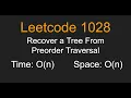Recover a Tree From Preorder Traversal - Leetcode 1028
