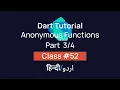 Anonymous Function Part In Dart Tutorial In