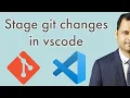 How to stage changes in git in vscode