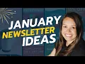 January Newsletter Ideas Email Marketing Calendar