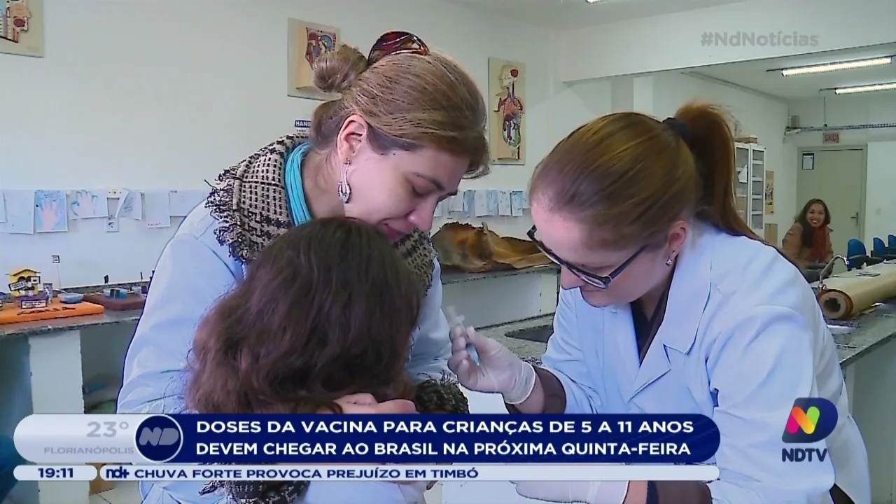 Doses da vacina para crianças de 5 a 11 anos devem chegar ao brasil na próxima quinta-feira