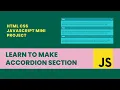 Build a Responsive FAQ Section with HTML CSS and JavaScript