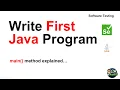 Write Your First Java Program main Method Explained Java for Selenium Automation