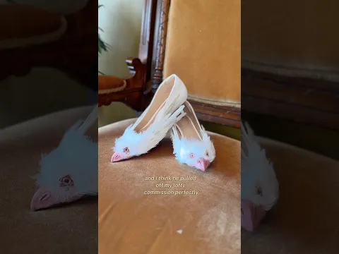 My man made my wedding shoes 🥹 #wedding #fashion #sculpting #birds