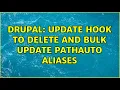 Drupal Update hook to delete and bulk update pathauto aliases