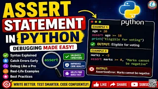 Assert Statement in Python Debugging and Error Checking Explained with Examples