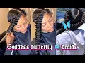 Two Quick And Easy Goddess BUTTERFLY BRAID Protective Hairstyle