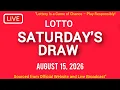 The National Lottery Lotto Draw Live results from Saturday 15 Aug 2026 tonight lotto