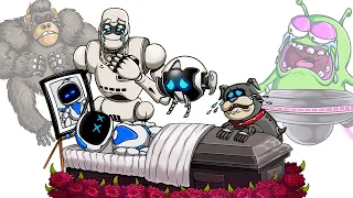 O.M.G. AB! VERY SAD STORY | Astro Bots Life | FNF Goodbye World | Sad DamnToons Cartoon Video