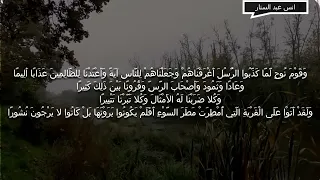 سورة الفرقان القارئ انس عبد الستار صوت هادئ وجميل 