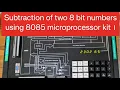 Lab Subtraction of Two 8 bit Numbers using 8085 Microprocessor Kit lab
