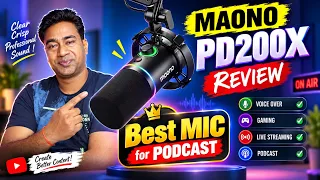 Best Mic for Podcast, VoiceOver, Singing & Interview in 2026 ! Maono PD200X - Review Laptop & Camera