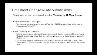 SSTA SI Leader Timesheet Tutorial