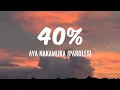 40% - AYA NAKAMURA ( PAROLES)