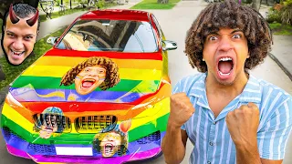 اخويا حط علم الوان على عربيتى الناس فكرونى ش ذ و شتمونى فى الشارع 