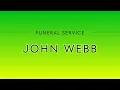 John Webb Funeral Service