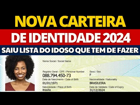 Download MP3 SAIU LISTA DE IDOSO QUE PRECISA FAZER A NOVA CARTEIRA DE IDENTIDADE! É OBRIGADO NOVA RG?