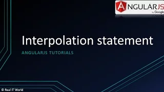 Interpolation statement Angular JS tutorials