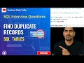 Find Duplicate Records in a SQL Table SQL common Interview Questions and Answers
