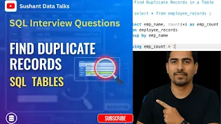 Find Duplicate Records in a SQL Table SQL common Interview Questions and Answers