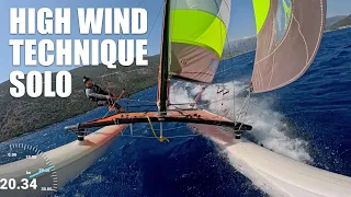 Hobie 16 Solo High Wind Techinque