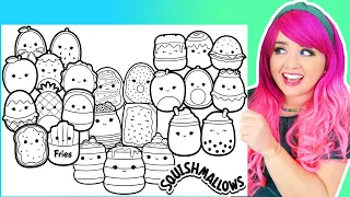 Download Coloring Squishmallows Food, Sweet Treats \u0026 Breakfast Coloring Pages | Squishmallows Food Plushies MP3