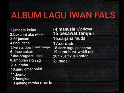 Download MP3 ALBUM LAGU IWAN FALS