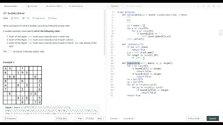 Leetcode 37 Sudoku Solver - Python