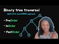 Binary tree traversals Preorder Inorder Postorder depth first search approach DFS