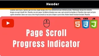 Page Scroll Progress Indicator HTML CSS and Javascript NO Plugins