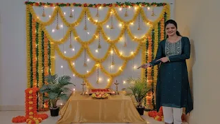 gouri ganpati decoration ideas for home traditional backdrop decoration ideas for festival 