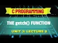 getch Function in C